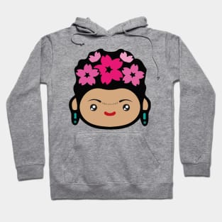 Adorable Frida Kahlo Mexican female artist cute kawaii portrait Hoodie